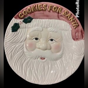 Corning factory store by MCIS - cookies for Santa plate